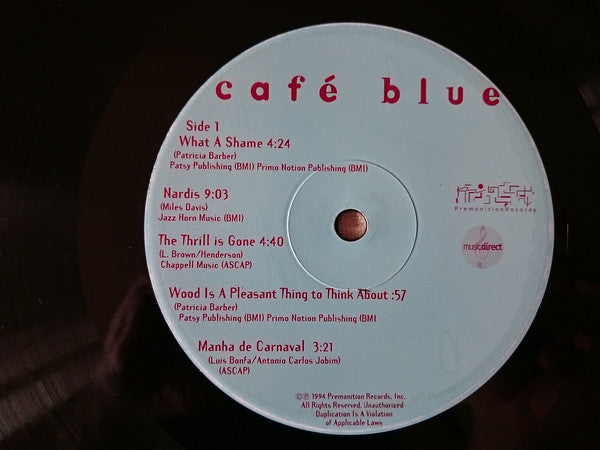 Patricia Barber : Cafe Blue (LP, Album)
