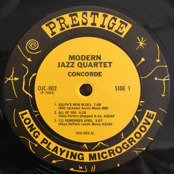 The Modern Jazz Quartet : Concorde (LP, Album, Mono, RE)