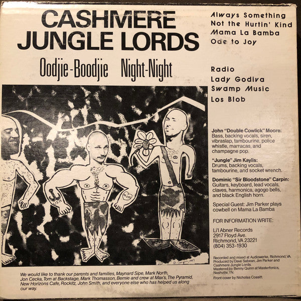 Cashmere Jungle Lords : Oodjie-Boodjie Night-Night (LP, Album)