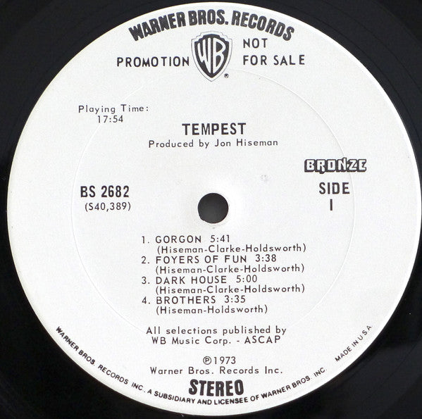 Tempest (6) : Tempest (LP, Album, Promo)