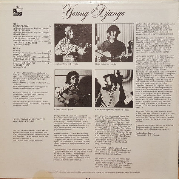 Stephane Grappelli* : Young Django (LP, Album)