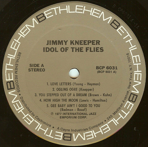 Jimmy Knepper With Bill Evans : Idol Of The Flies (LP, Album, RE, Ter)