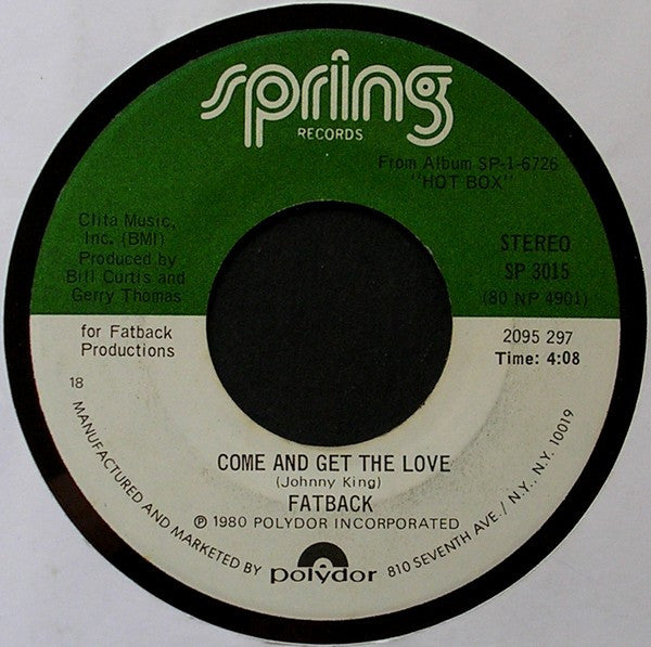 Fatback* : Let's Do It Again / Come And Get The Love (7", 18)