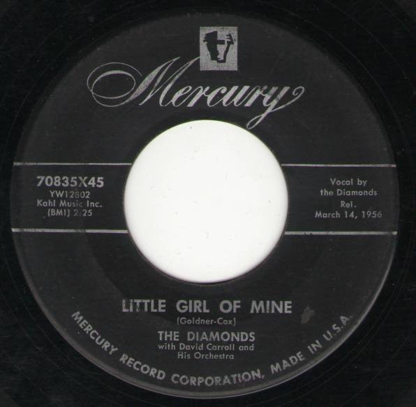 The Diamonds With David Carroll and His Orchestra* : The Church Bells May Ring (7", Single)