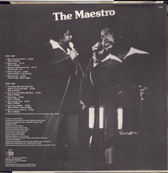The Love Unlimited Orchestra* : White Gold (LP, Album, Ter)