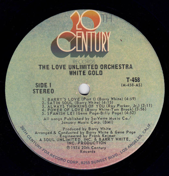 The Love Unlimited Orchestra* : White Gold (LP, Album, Ter)