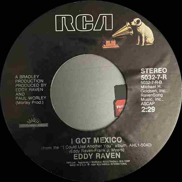 Eddy Raven : Right Hand Man (7", Single, Styrene, Ind)