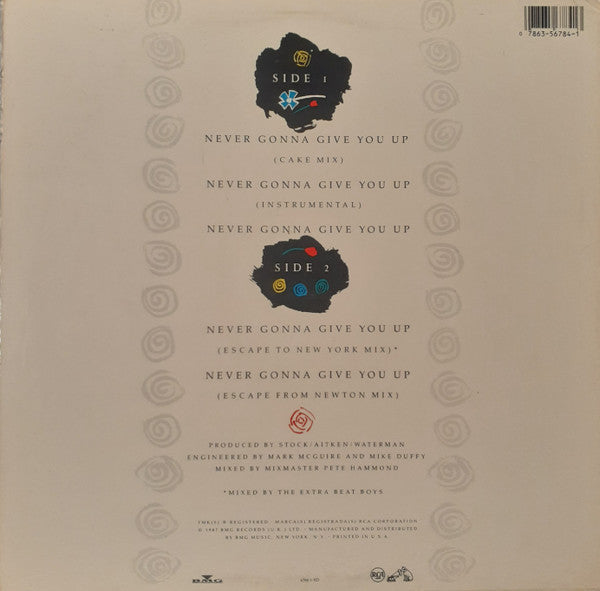 Rick Astley : Never Gonna Give You Up (12", Maxi)