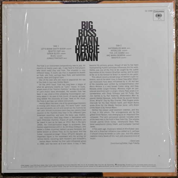Herbie Mann : Big Boss Mann (LP, Album, RE, Pit)