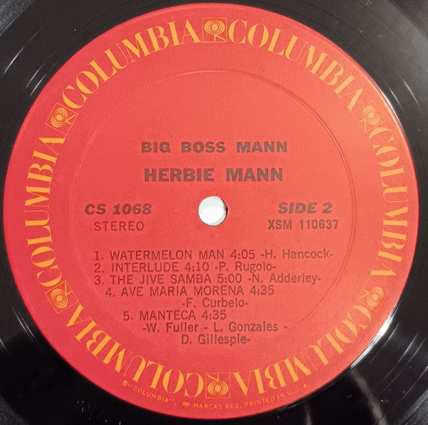 Herbie Mann : Big Boss Mann (LP, Album, RE, Pit)