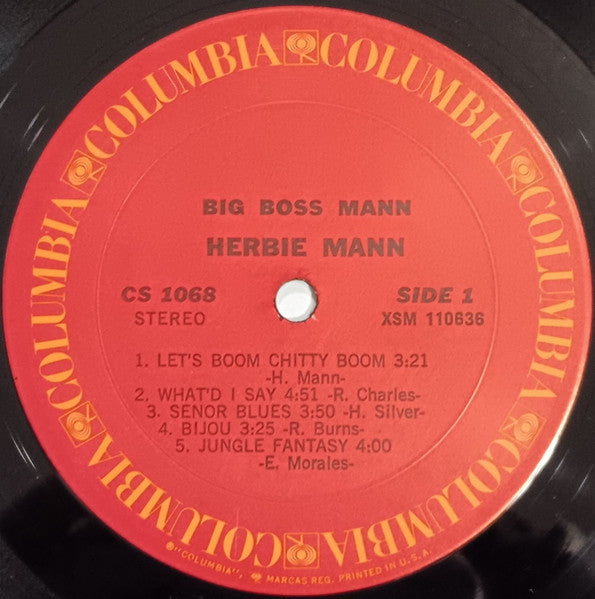Herbie Mann : Big Boss Mann (LP, Album, RE, Pit)