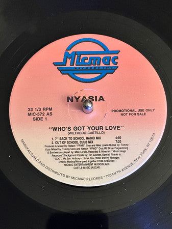 Nyasia : Who's Got Your Love (12", Single, Promo)