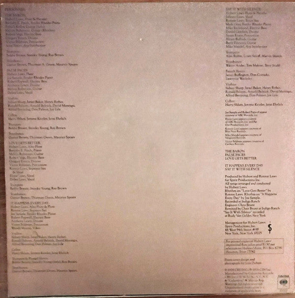 Hubert Laws : Say It With Silence (LP, Album, San)