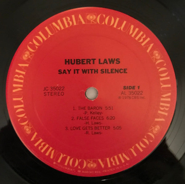 Hubert Laws : Say It With Silence (LP, Album, San)