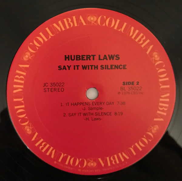 Hubert Laws : Say It With Silence (LP, Album, San)