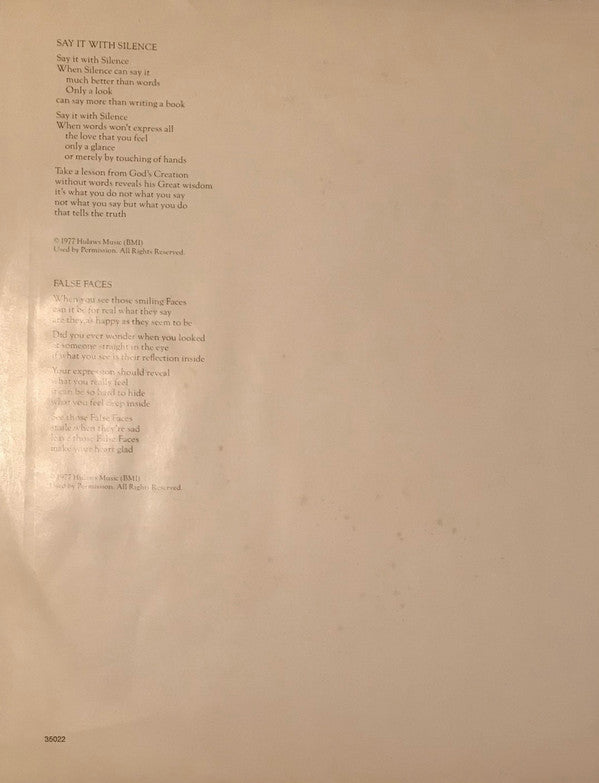 Hubert Laws : Say It With Silence (LP, Album, San)