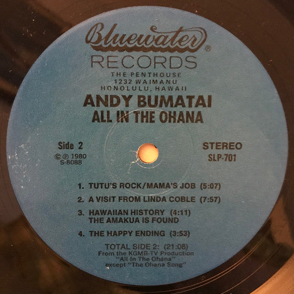 Andy Bumatai : All In The Ohana (LP)