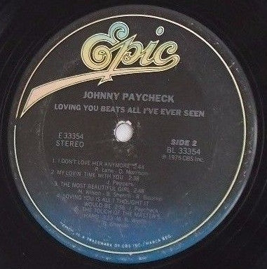 Johnny Paycheck : Loving You Beats All I've Ever Seen (LP, Album, RE, Ter)