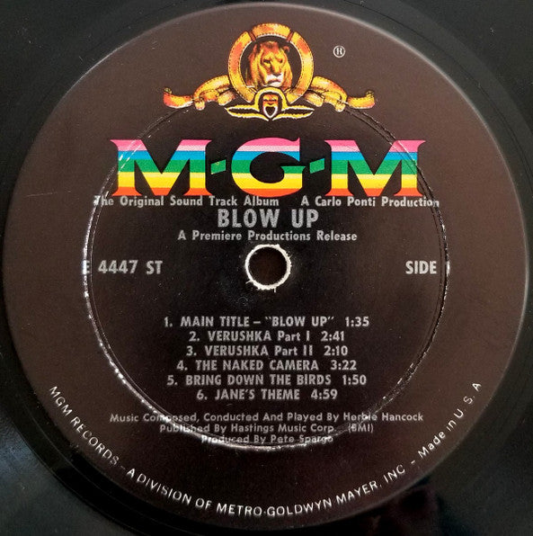 Herbie Hancock : Blow-Up (The Original Sound Track Album) (LP, Album, Mono)