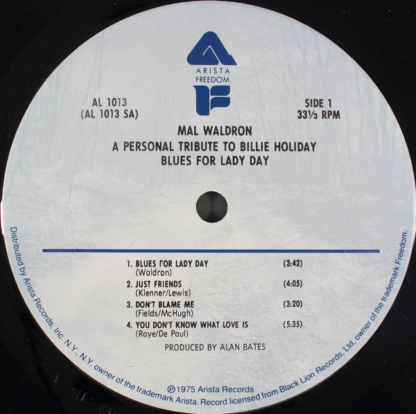 Mal Waldron : Blues For Lady Day (LP, Album, RE, Ter)