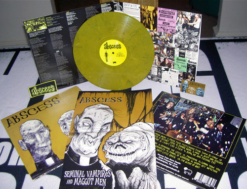 Abscess (2) : Seminal Vampires And Maggot Men (LP, Album, Ltd, Yel)