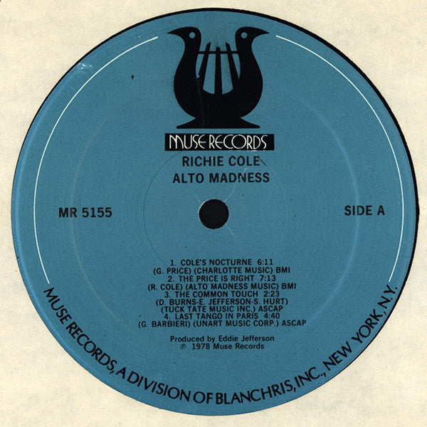 Richie Cole : Alto Madness (LP, Album, PRC)