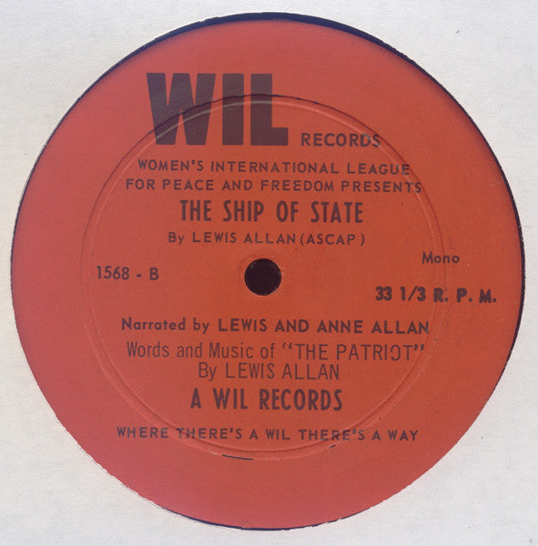 Lewis Allan (2) : The Ship Of State (LP)