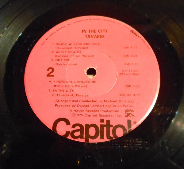 Tavares : In The City (LP, Album, Jac)