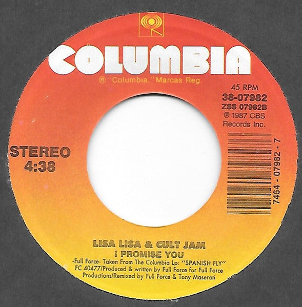Lisa Lisa & Cult Jam With Full Force : Go For Yours (7", Styrene)
