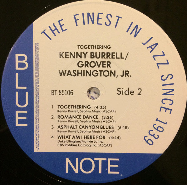 Kenny Burrell, Grover Washington Jr.* : Togethering (LP, Album)