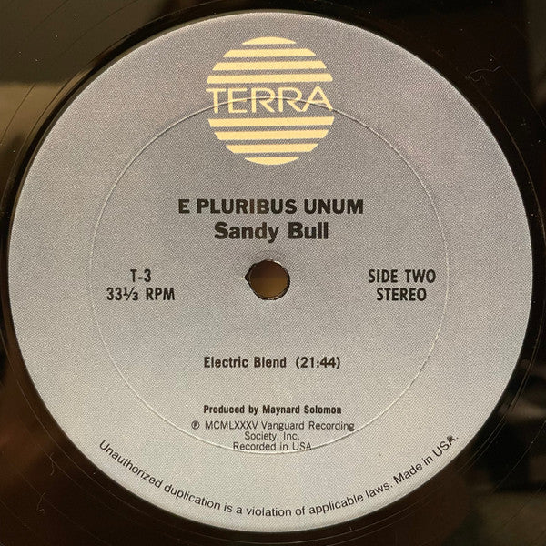 Sandy Bull : E Pluribus Unum (LP, Album, RE)