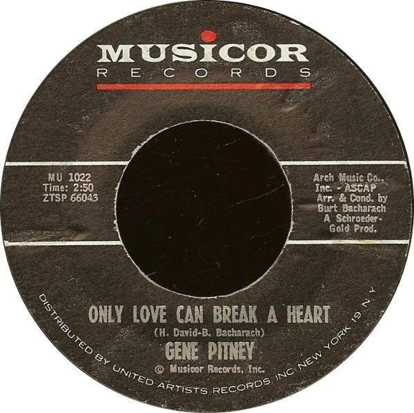 Gene Pitney : Only Love Can Break A Heart  (7", Single)