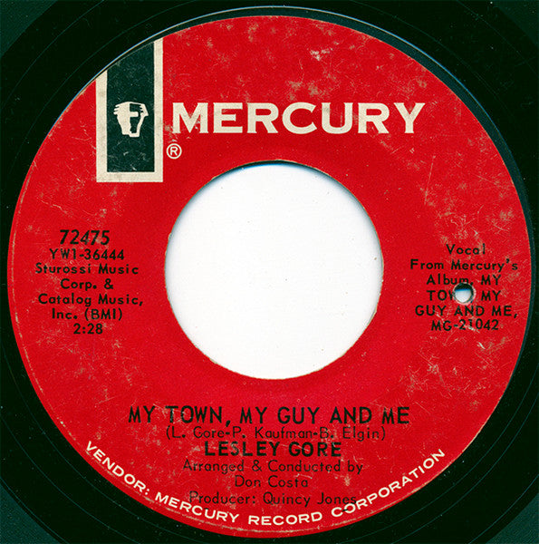Lesley Gore : My Town, My Guy And Me / A Girl In Love (7", Single)