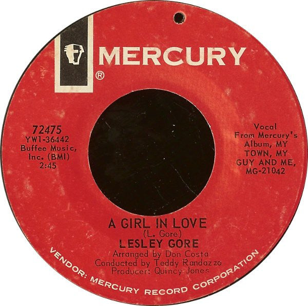 Lesley Gore : My Town, My Guy And Me / A Girl In Love (7", Single)