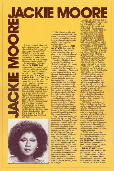 Jackie Moore : I'm On My Way (LP, Album, Promo)