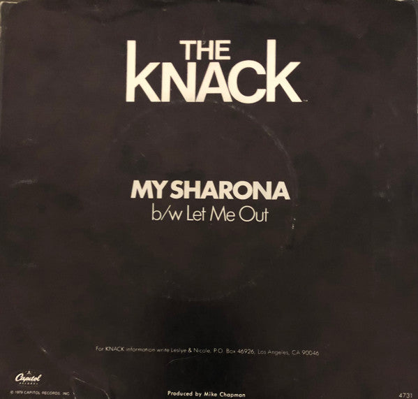 The Knack (3) : My Sharona / Let Me Out (7", Single)