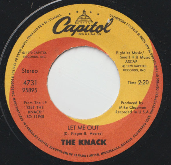 The Knack (3) : My Sharona / Let Me Out (7", Single)