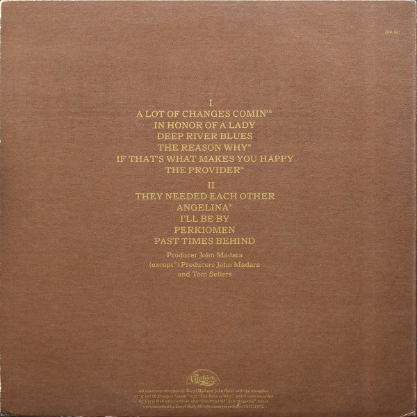 Daryl Hall - John Oates* : Past Times Behind (LP, Comp, Mon)
