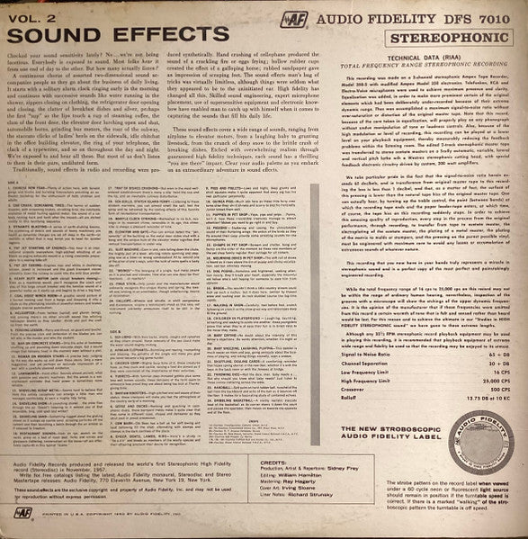 No Artist : Sound Effects Volume 2 (LP)