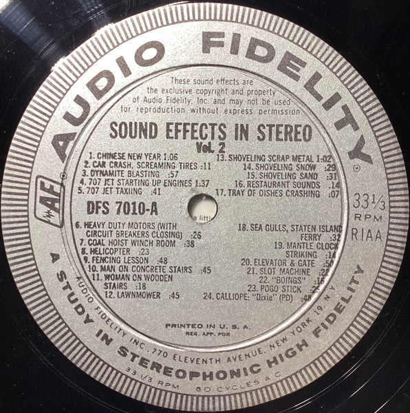 No Artist : Sound Effects Volume 2 (LP)