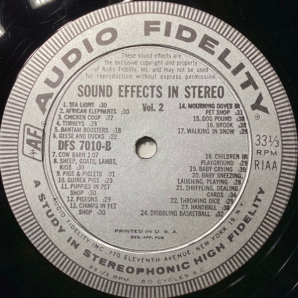 No Artist : Sound Effects Volume 2 (LP)