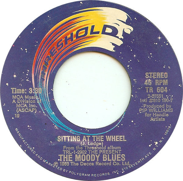 The Moody Blues : Sitting At The Wheel (7", Styrene, 19 )