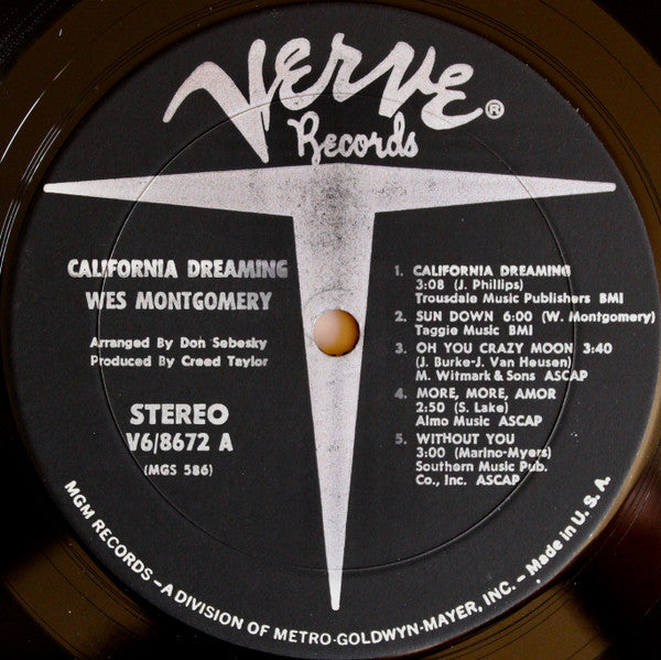 Wes Montgomery : California Dreaming (LP, Album)