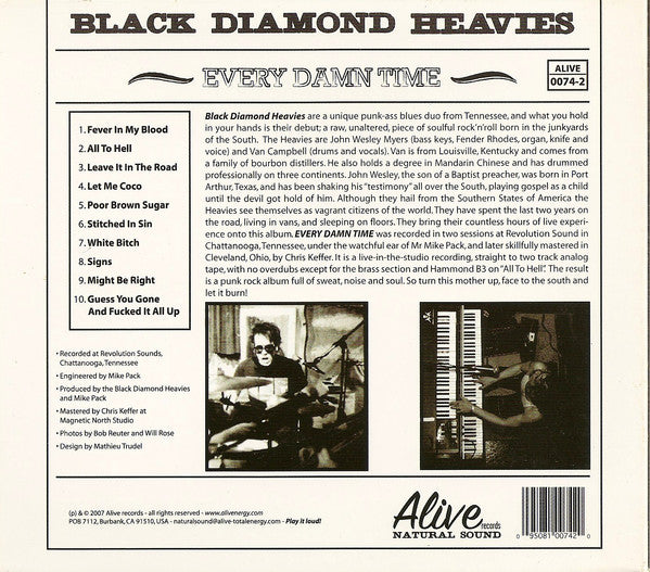 Black Diamond Heavies : Every Damn Time (CD, Album)