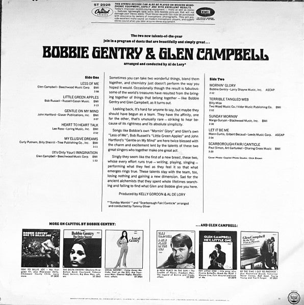 Bobbie Gentry & Glen Campbell : Bobbie Gentry And Glen Campbell (LP, Album)