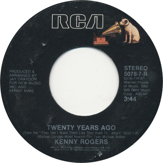 Kenny Rogers : Twenty Years Ago (7", Single, Styrene, Ind)