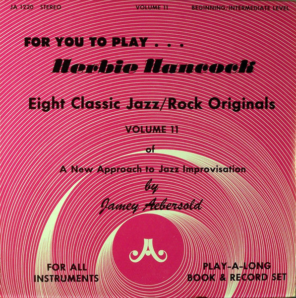 Jamey Aebersold : Herbie Hancock - Eight Classic Jazz/Rock Originals (LP, Album, RE)
