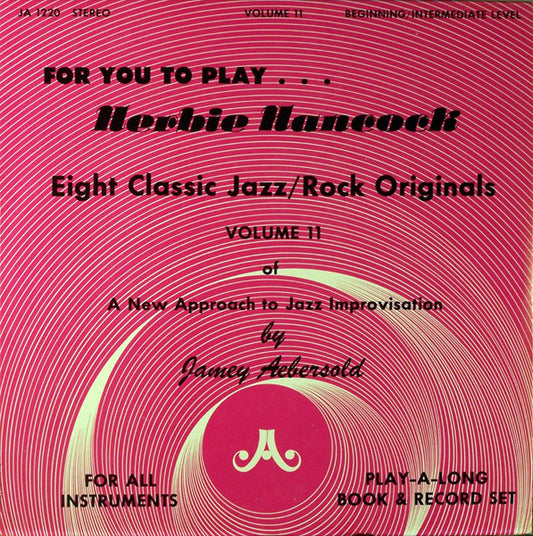 Jamey Aebersold : Herbie Hancock - Eight Classic Jazz/Rock Originals (LP, Album, RE)