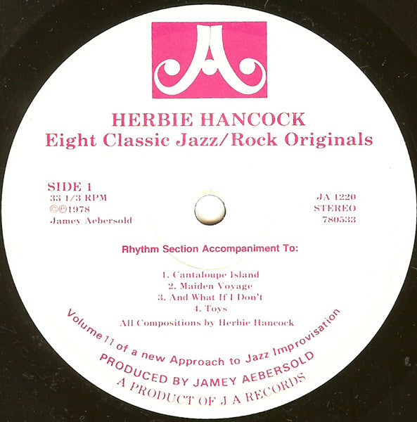 Jamey Aebersold : Herbie Hancock - Eight Classic Jazz/Rock Originals (LP, Album, RE)