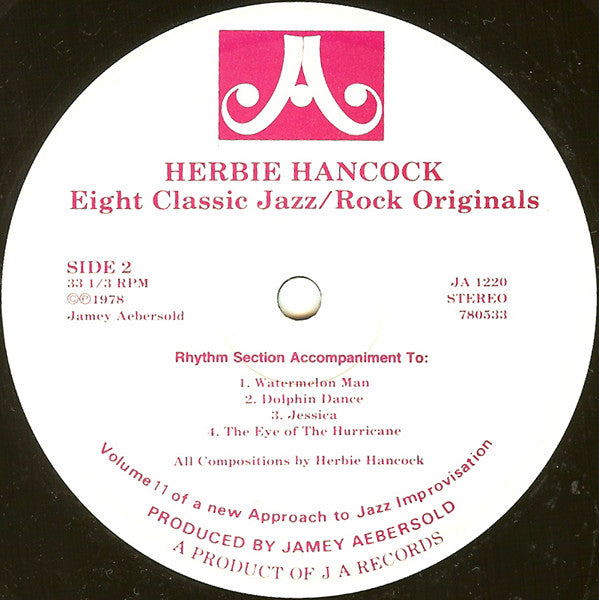 Jamey Aebersold : Herbie Hancock - Eight Classic Jazz/Rock Originals (LP, Album, RE)